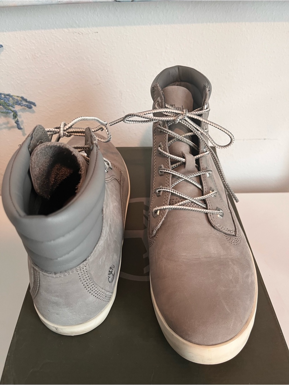 Timberland Medium Grey Nubuck Sneaker Boot Box - Women's Size 10